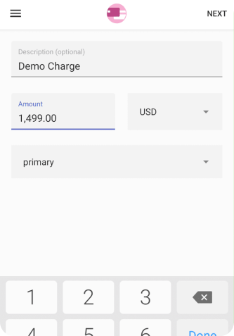 mobile payments app processing